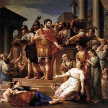 Marcus Aurelius Distributing Bread To The People